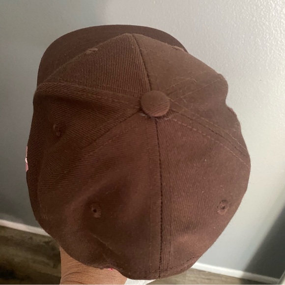 NEW WRSHP  Woman Snap Back Hat Brown & Pink is  reminder to be grateful everyday - Picture 6 of 10